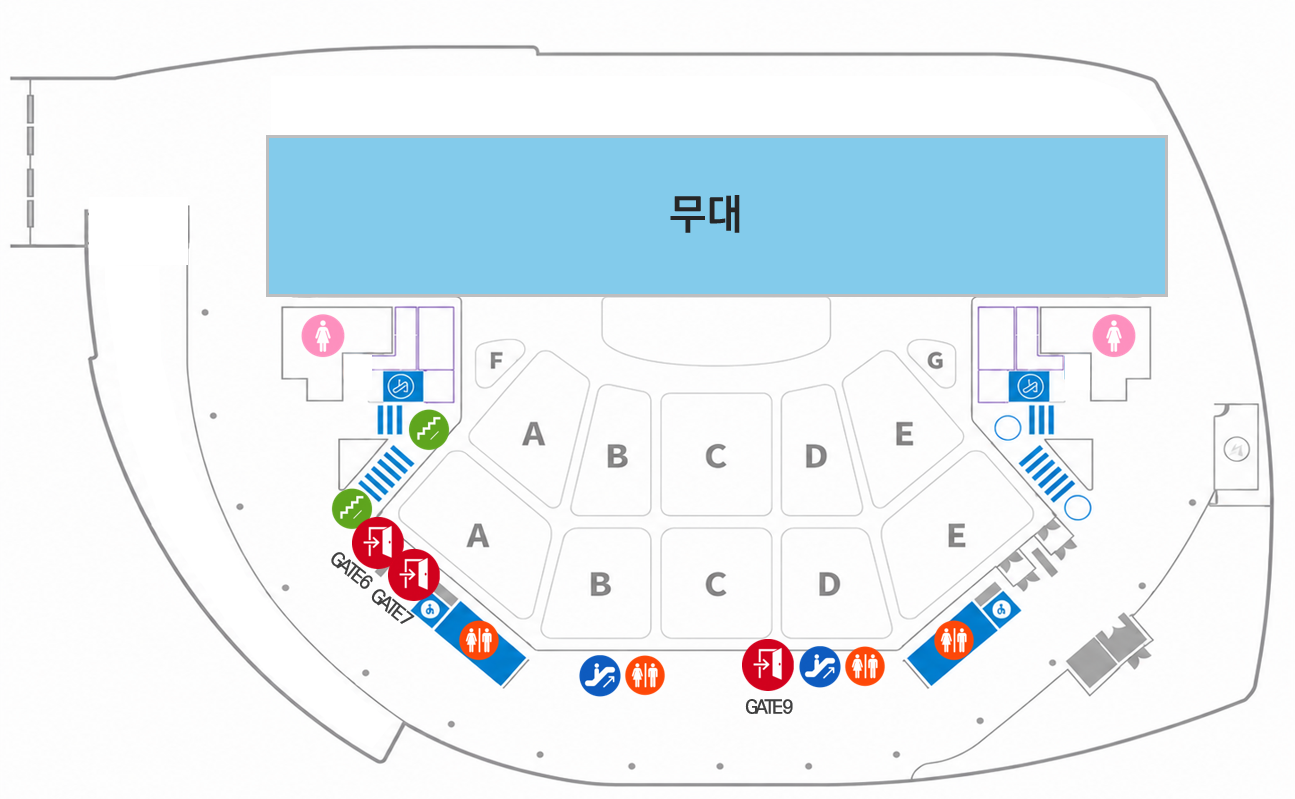오디토리움 2F-3F 배치도면